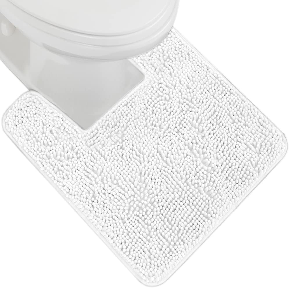 GORILLA GRIP Bath Rug Mat 70x24, Thick Soft Absorbent Chenille, Quick Dry Microfiber Mats, Rubber Backing Washable Shower Floor Rugs, Bathmat Runner, US Designed Bathroom Home Decor Accessories Grey