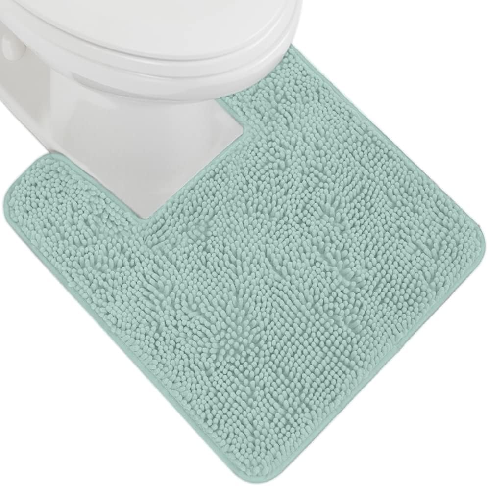 GORILLA GRIP Bath Rug Mat 70x24, Thick Soft Absorbent Chenille, Quick Dry Microfiber Mats, Rubber Backing Washable Shower Floor Rugs, Bathmat Runner, US Designed Bathroom Home Decor Accessories Grey