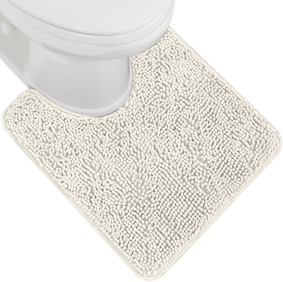 GORILLA GRIP Bath Rug Mat 70x24, Thick Soft Absorbent Chenille, Quick Dry Microfiber Mats, Rubber Backing Washable Shower Floor Rugs, Bathmat Runner, US Designed Bathroom Home Decor Accessories Grey