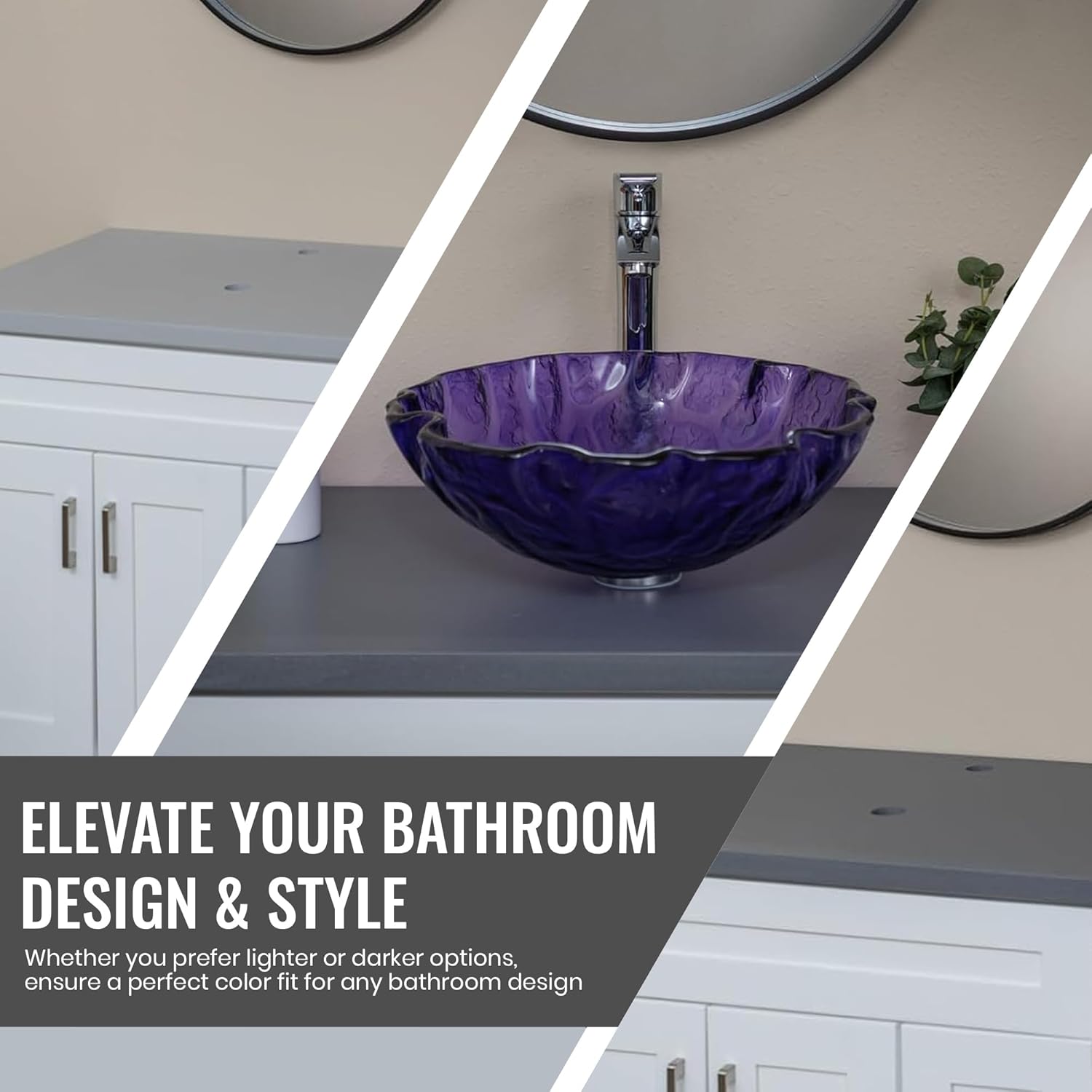 Eden Bath White 37"x22" Terrazzo Vanity Countertop - Pre-Drilled for Vessel Sinks