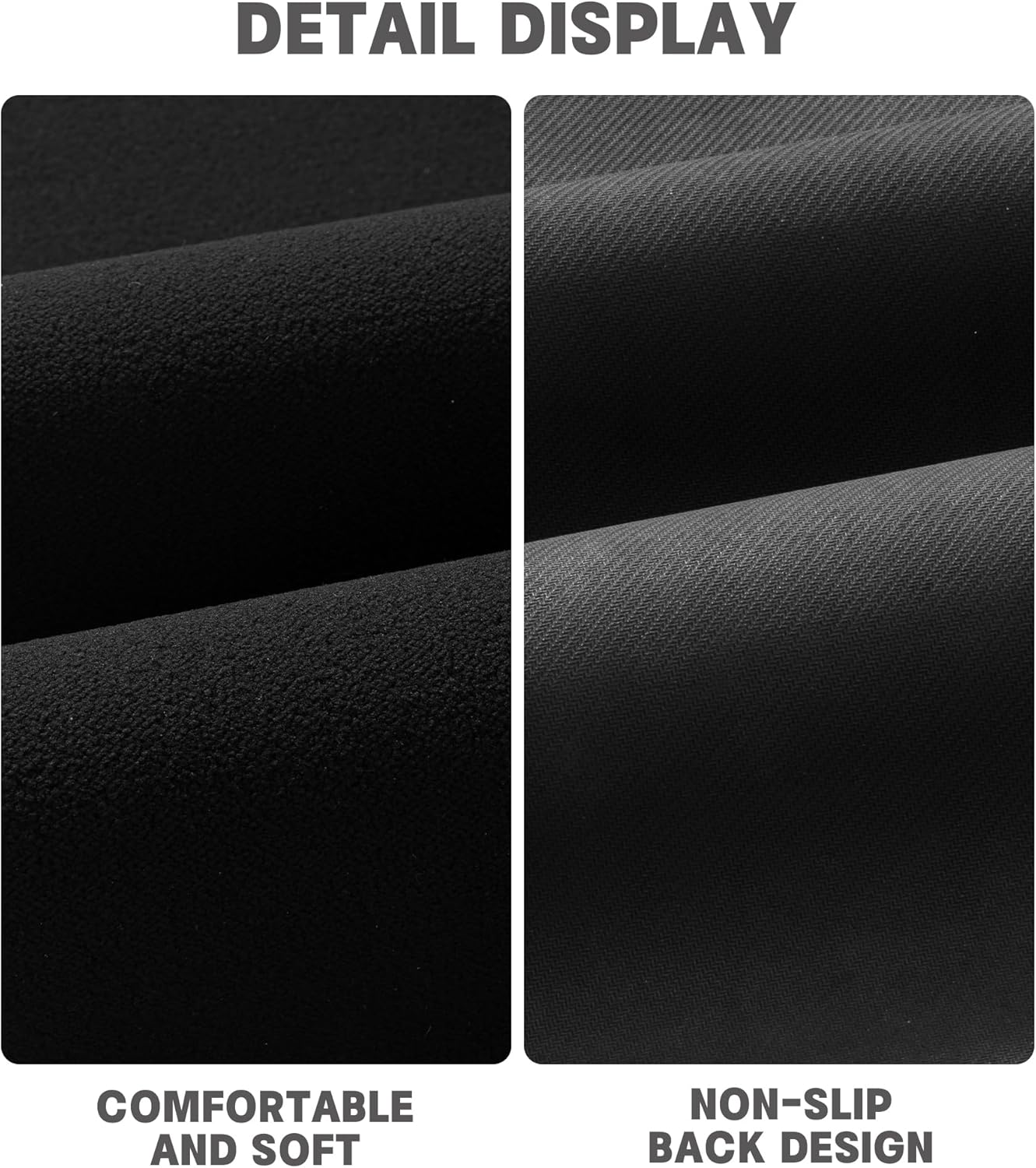 YIHOUSE Bathroom Rug Sets 2 Piece, Ultra Thin Bath Mat Fit Under Door, Quick Dry Absorbent Bath Mat for Bathroom Non Slip Machine Washable Floor Mat (Black, 2 Piece)