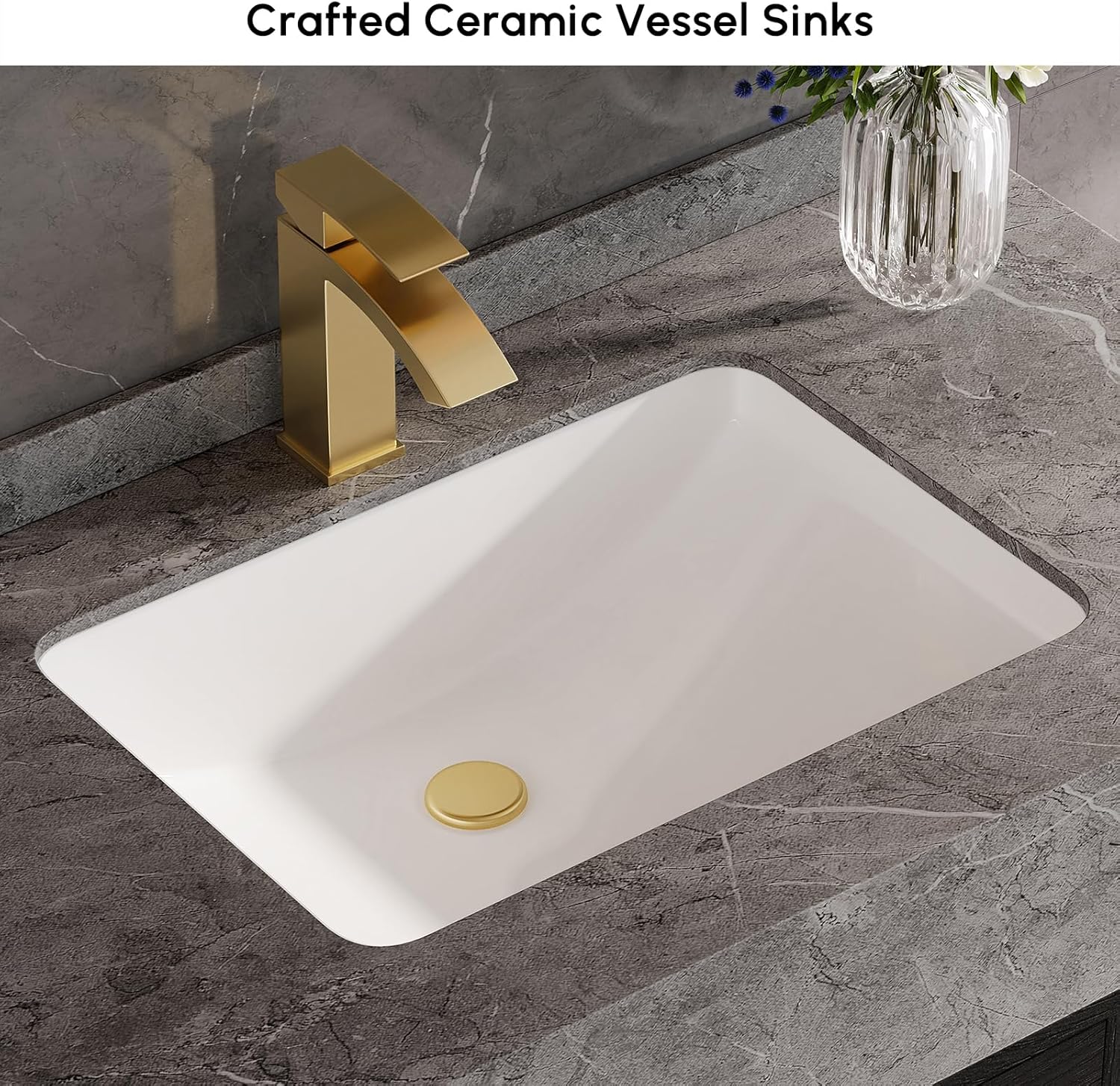 KunMai 35.4" Black Floating Bathroom Vanity with Sink – Modern Wall Mounted Bathroom Cabinet with Sintered Stone Countertop, Soft-Close Drawers, Space-Saving Vanity for Small Bathrooms